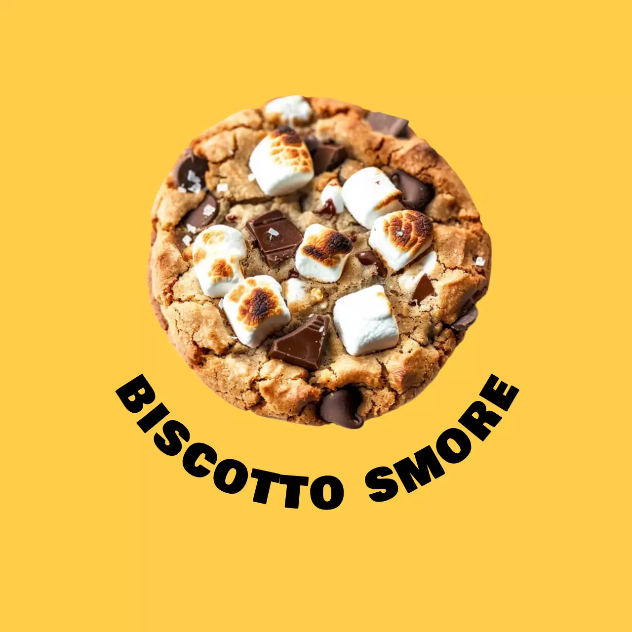 Pubblicità del biscotto semplice giallo