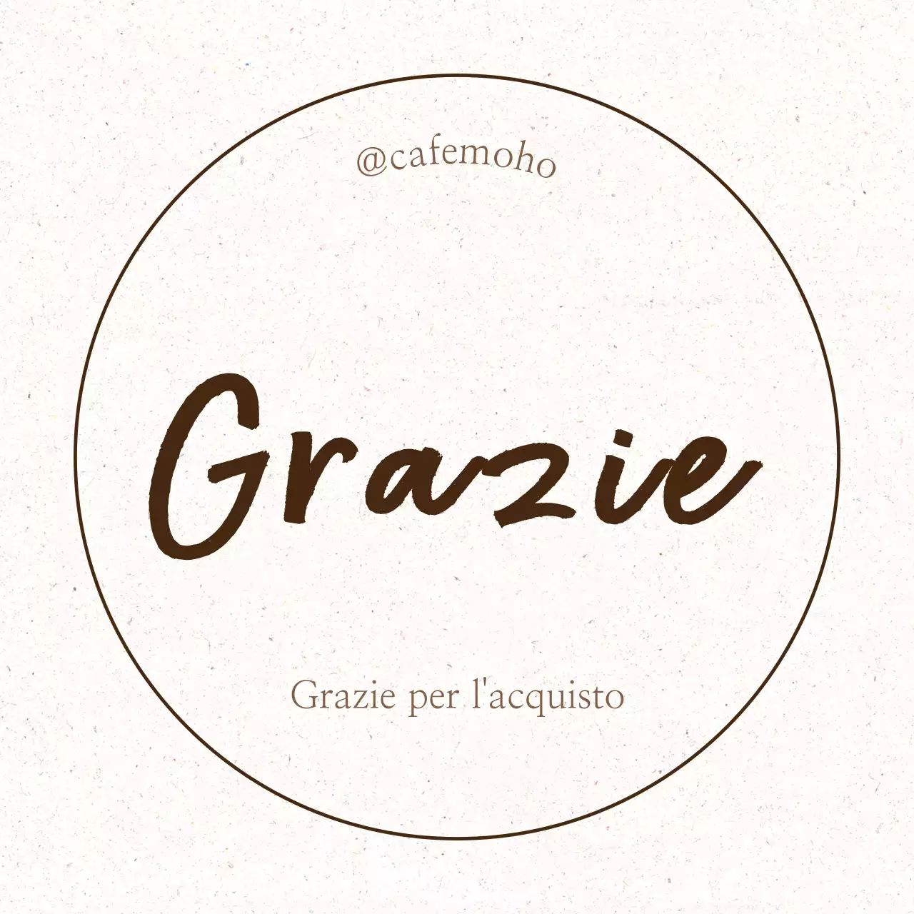 Semplice saluto di ringraziamento marrone