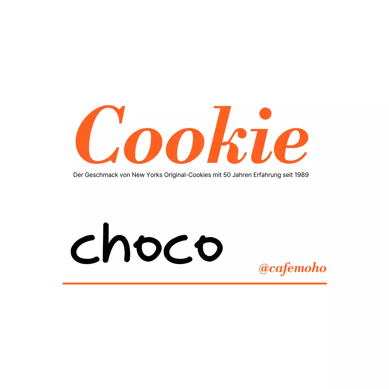 Orangefarbene moderne Dessertwerbung