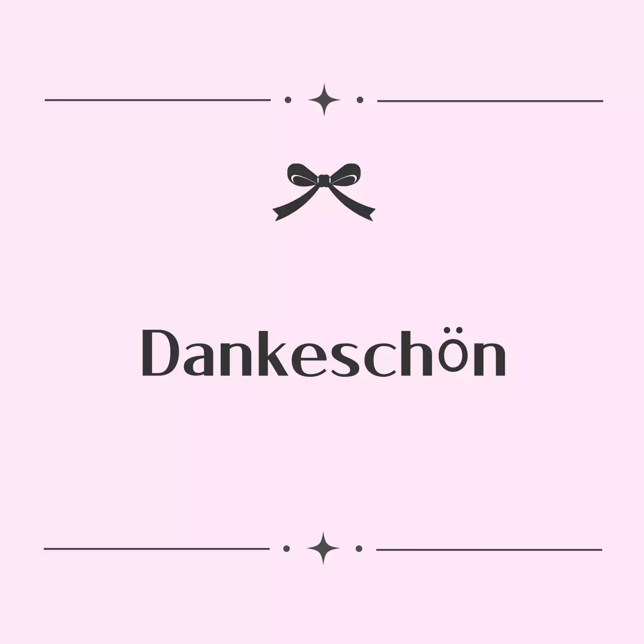 Rosa einfacher Dankeschön-Gruß