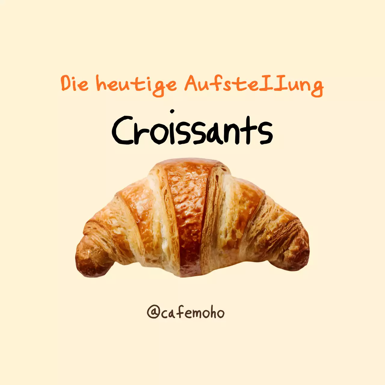 Beige Simple Bakery Menü-Aktion