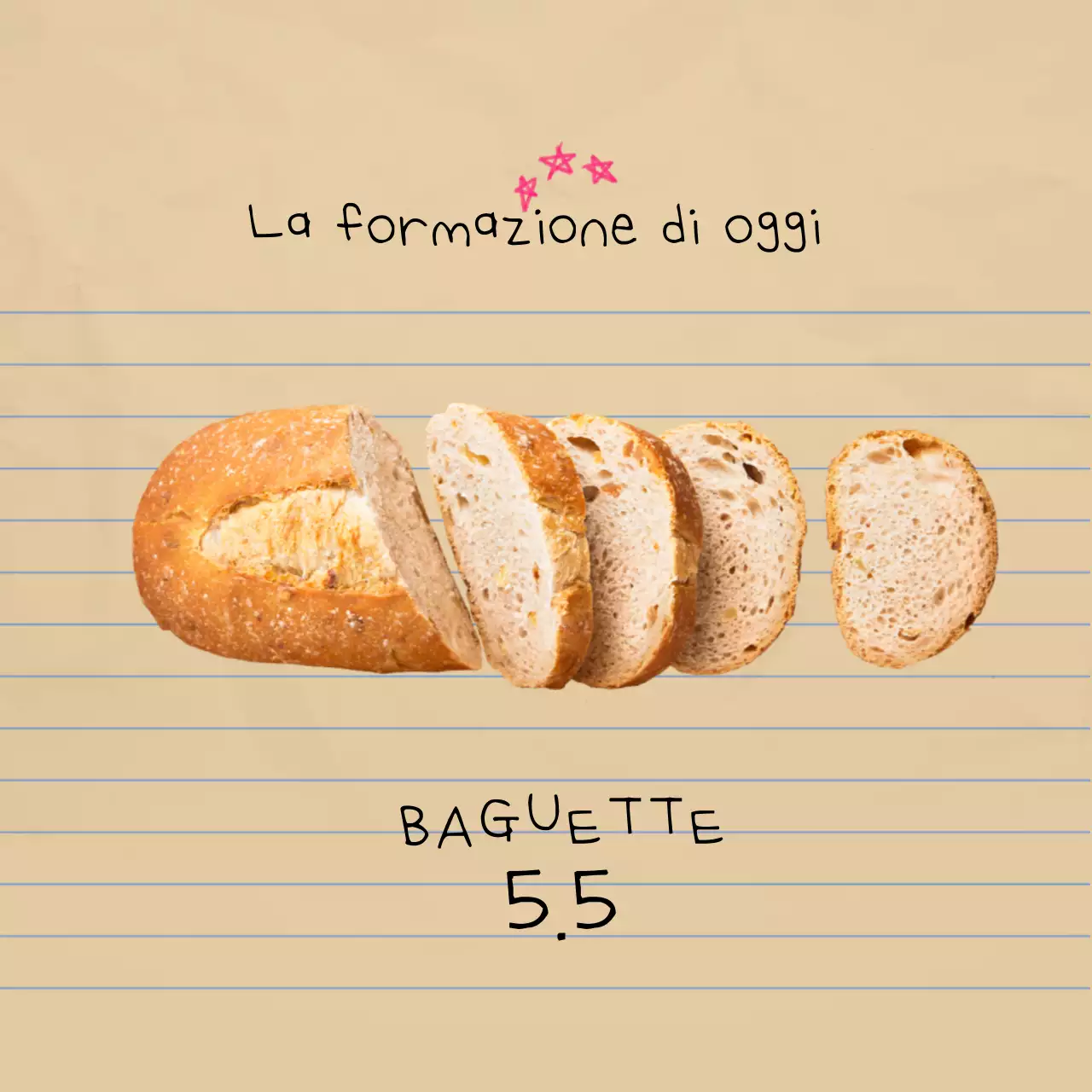 Menù del panificio Beige Simple