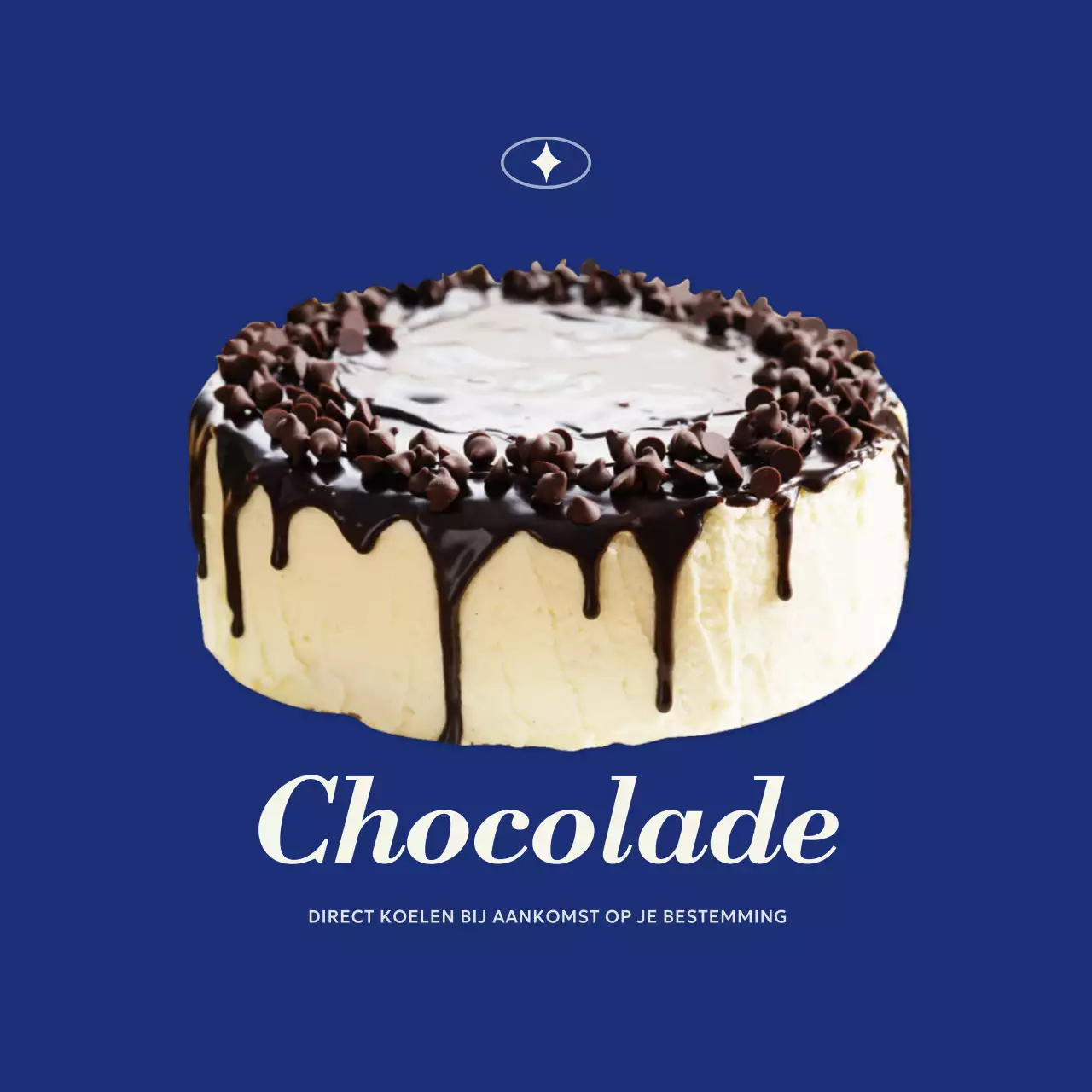 Advertentie voor rood modern dessert