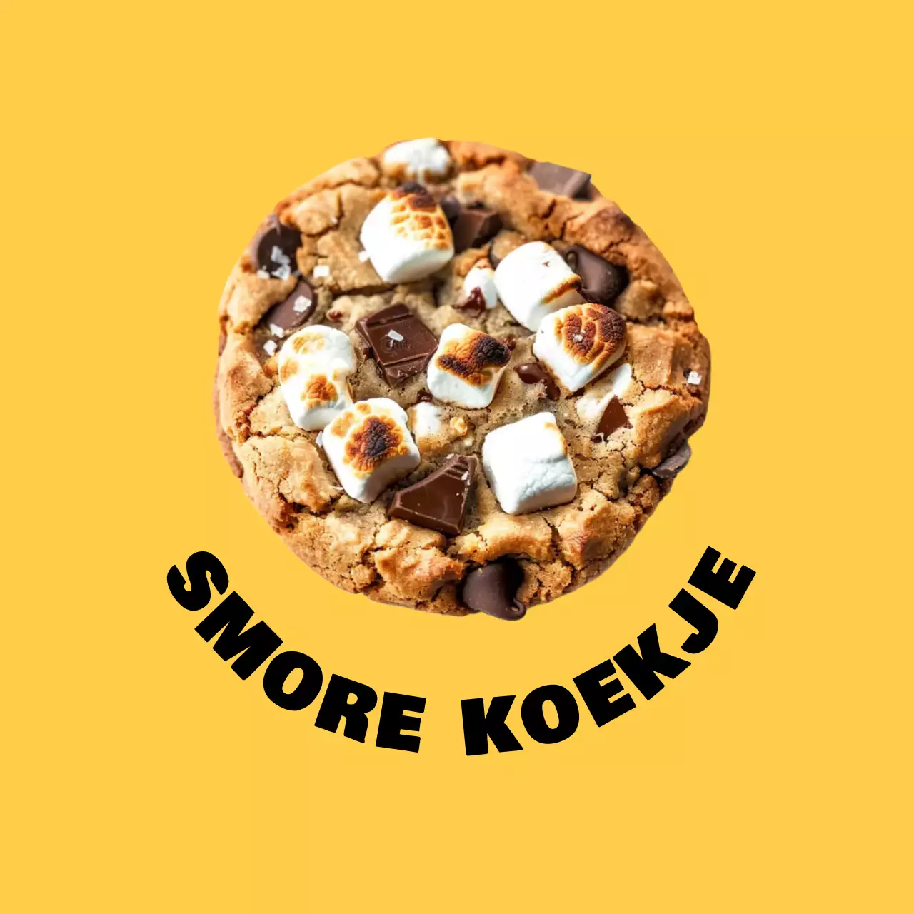 Gele eenvoudige koekjesadvertentie