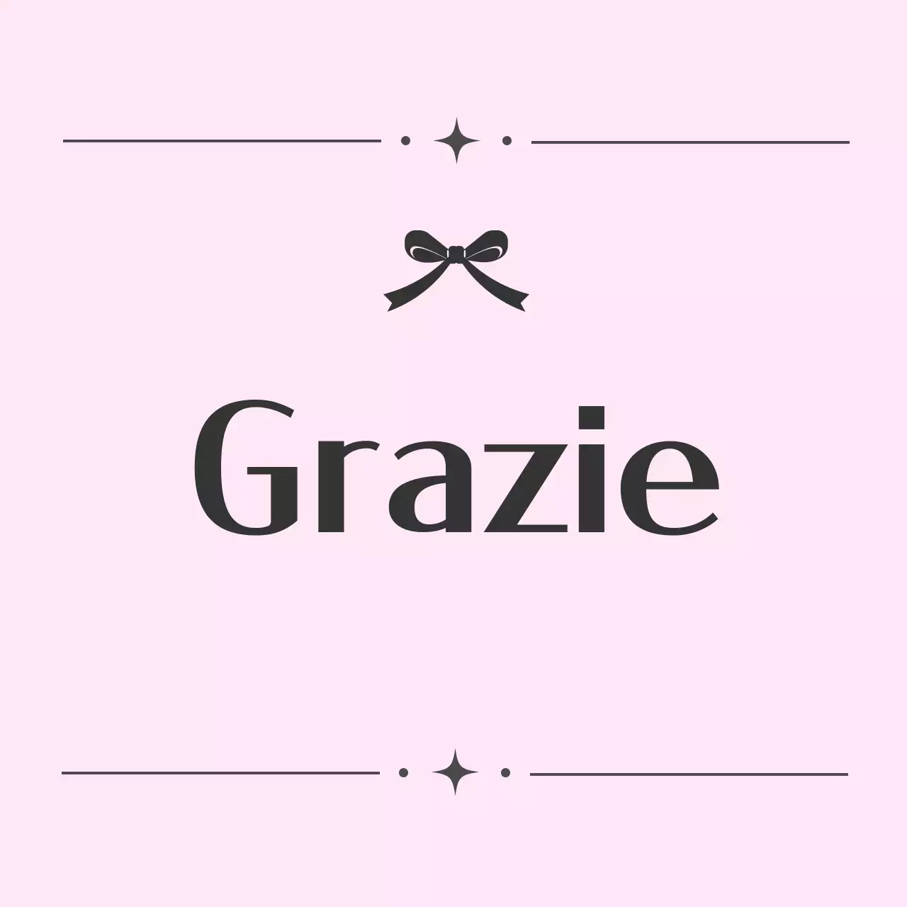 Semplice saluto di ringraziamento rosa