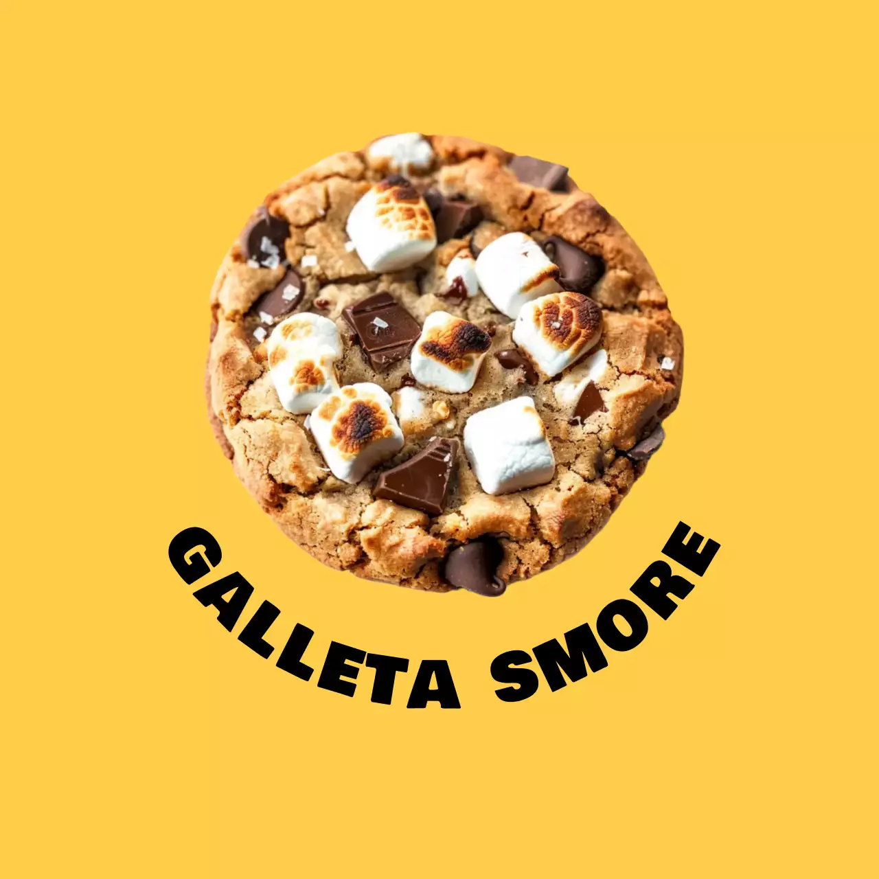 Anuncio de galleta simple amarilla