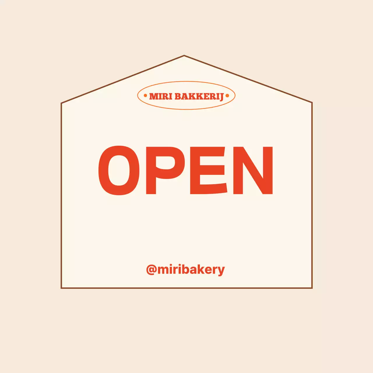 Beige Simple Store Openingsevenement