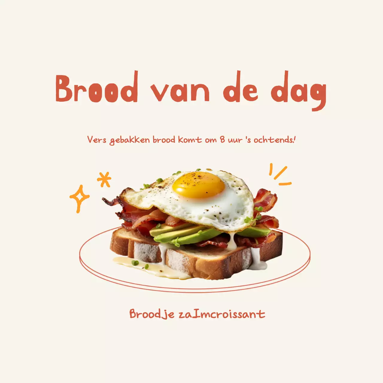 Beige Simple Bakery Promotie