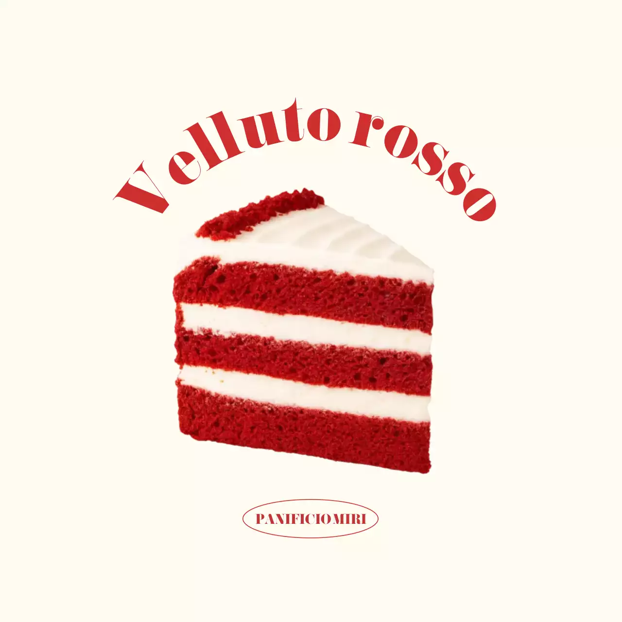 Pubblicità della torta semplice rossa