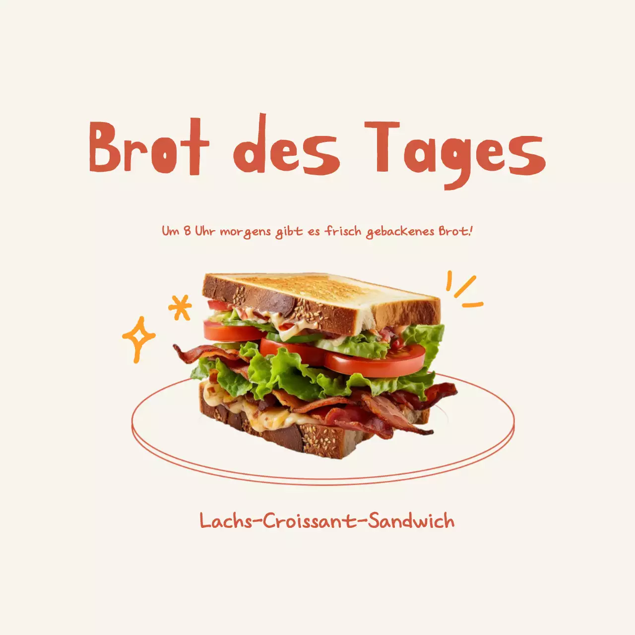 Beige Simple Bakery-Aktion