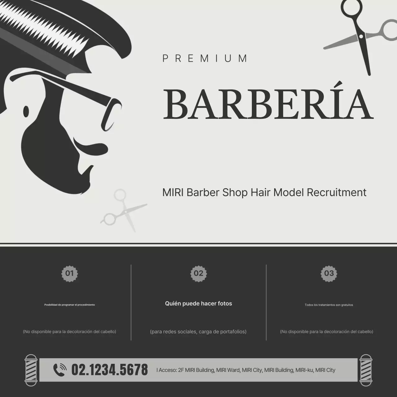 Promoción de reclutamiento de modelos de cabello moderno negro