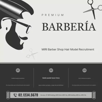 Promoción de reclutamiento de modelos de cabello moderno negro