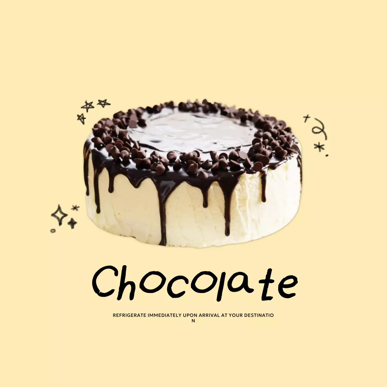 Beige Simple Cake Advertisement