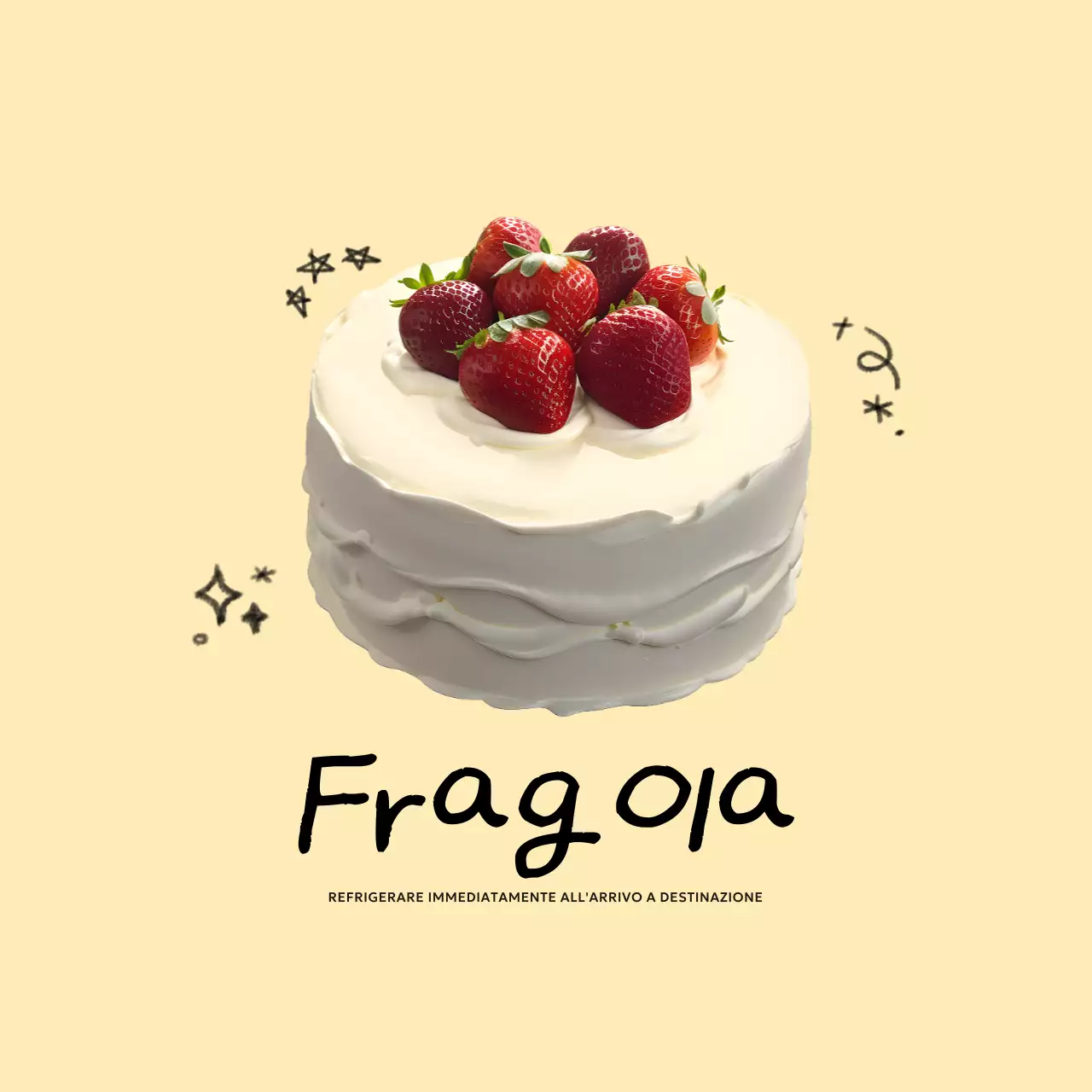 Pubblicità della torta semplice beige