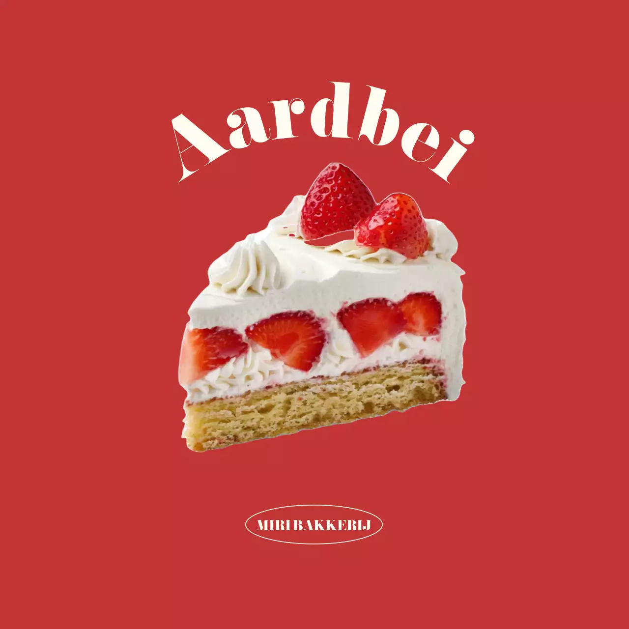 Rode Eenvoudige Taart Advertentie