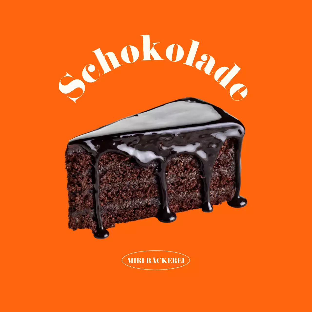 Werbung für roten, einfachen Kuchen