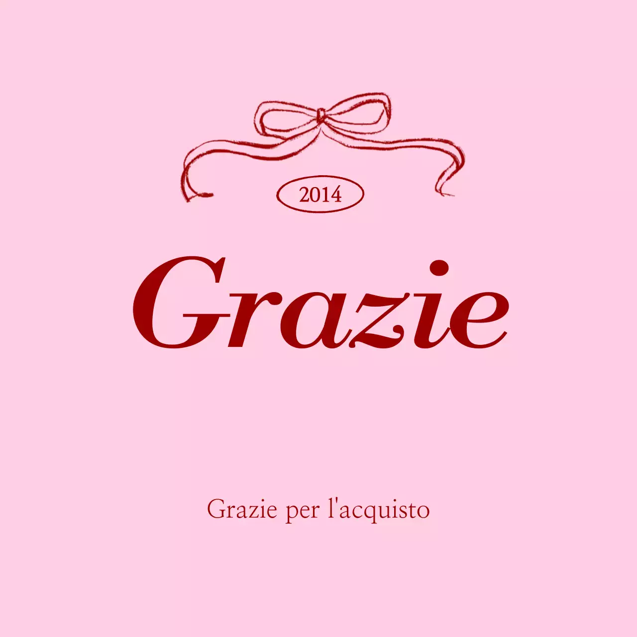 Semplice saluto di ringraziamento rosa