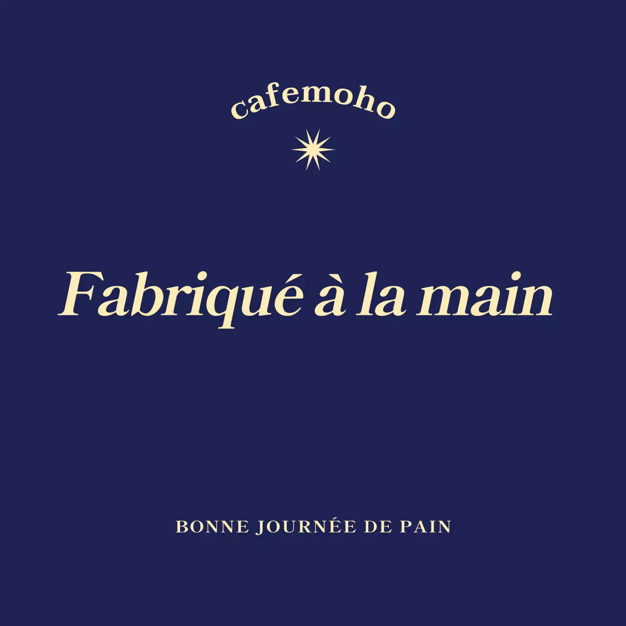 Publicité de boulangerie simple bleu marine