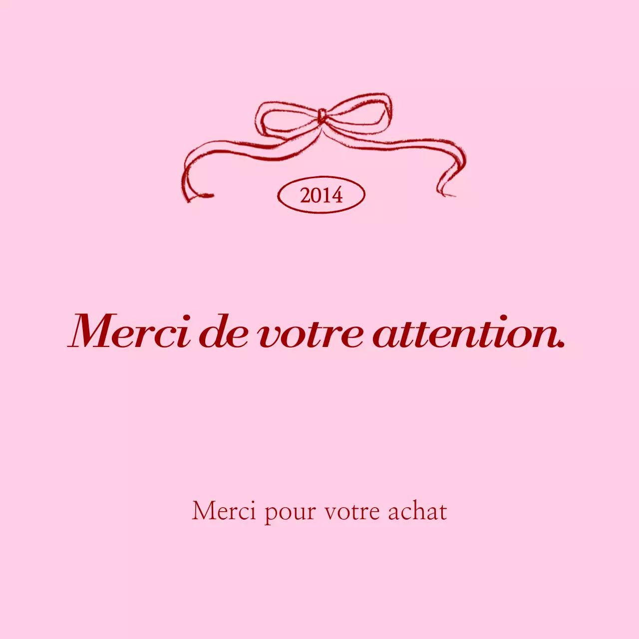 Message de remerciement simple et rose