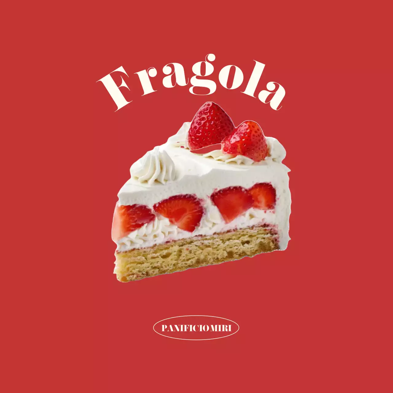 Pubblicità della torta semplice rossa