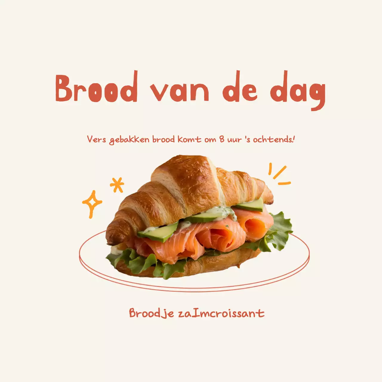 Beige Simple Bakery Promotie