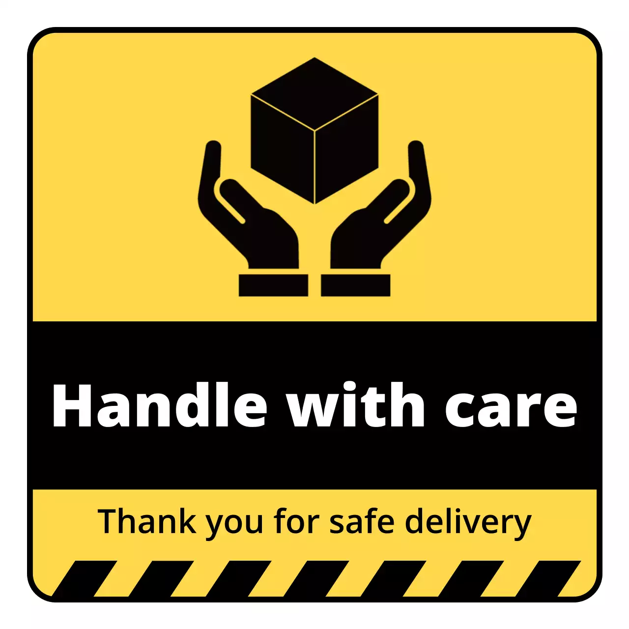 thông báo về bao bì tối thiểu màu vàng