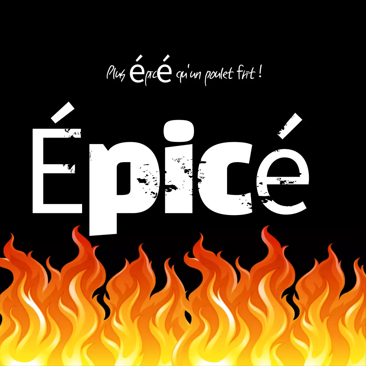 Publicité épicée avec surlignage noir