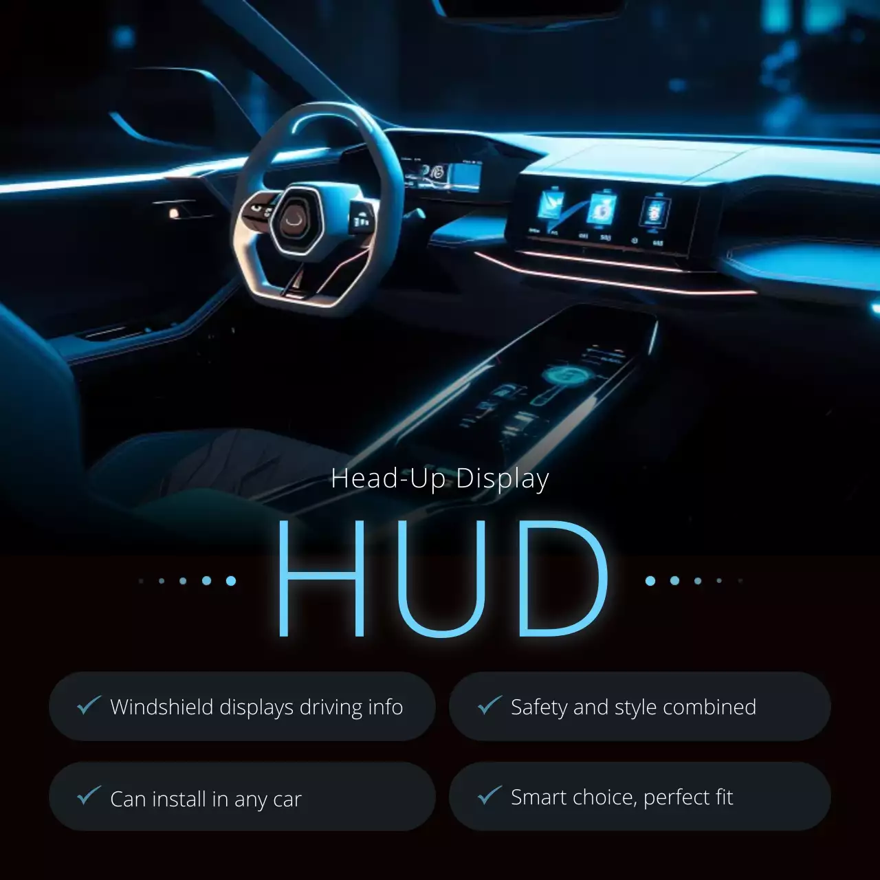 blue modern automotive advertisement