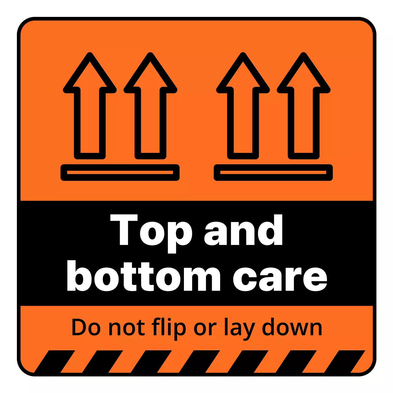 orange minimal packaging notice