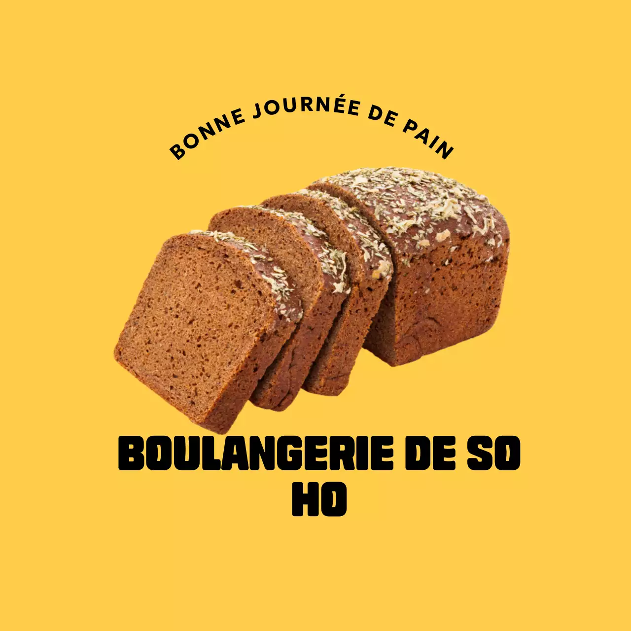 Promotion de la boulangerie simple jaune