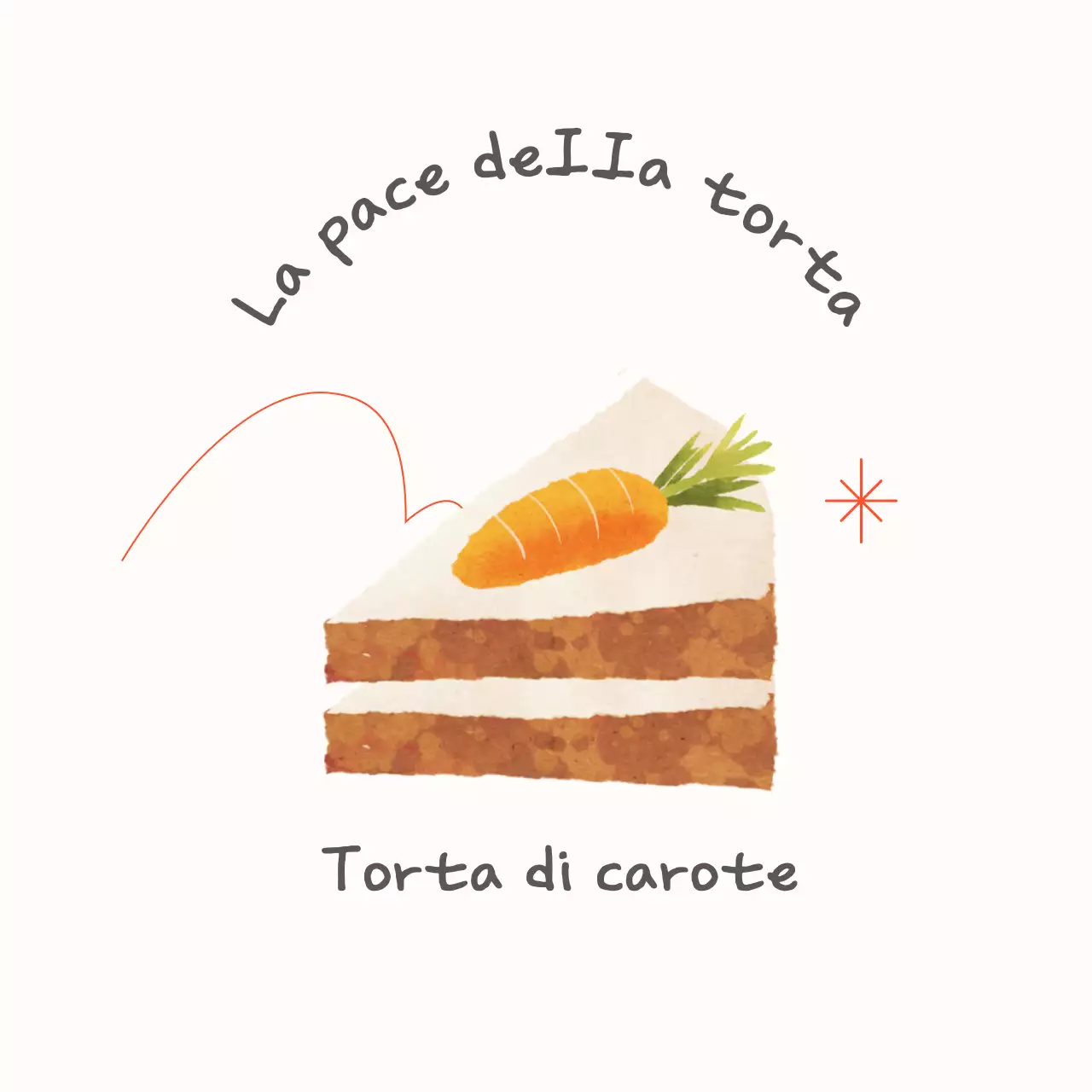 Logo del dessert semplice in avorio