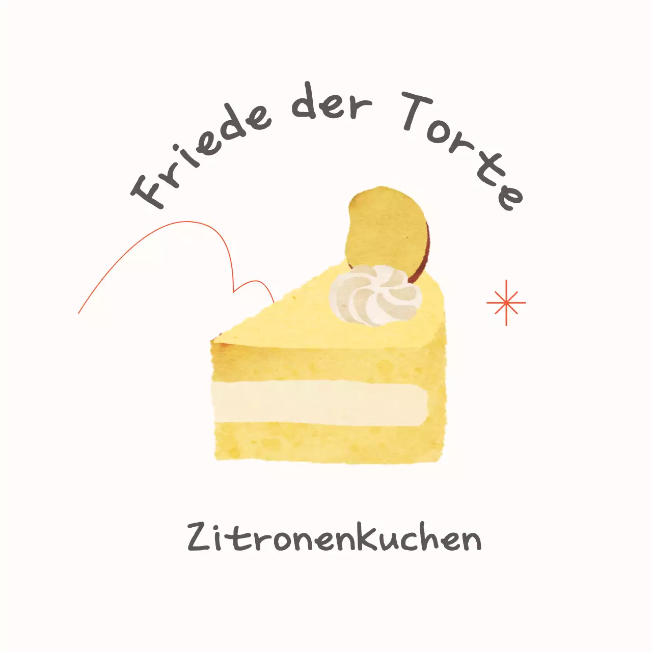 Elfenbeinfarbenes, einfaches Dessert-Logo