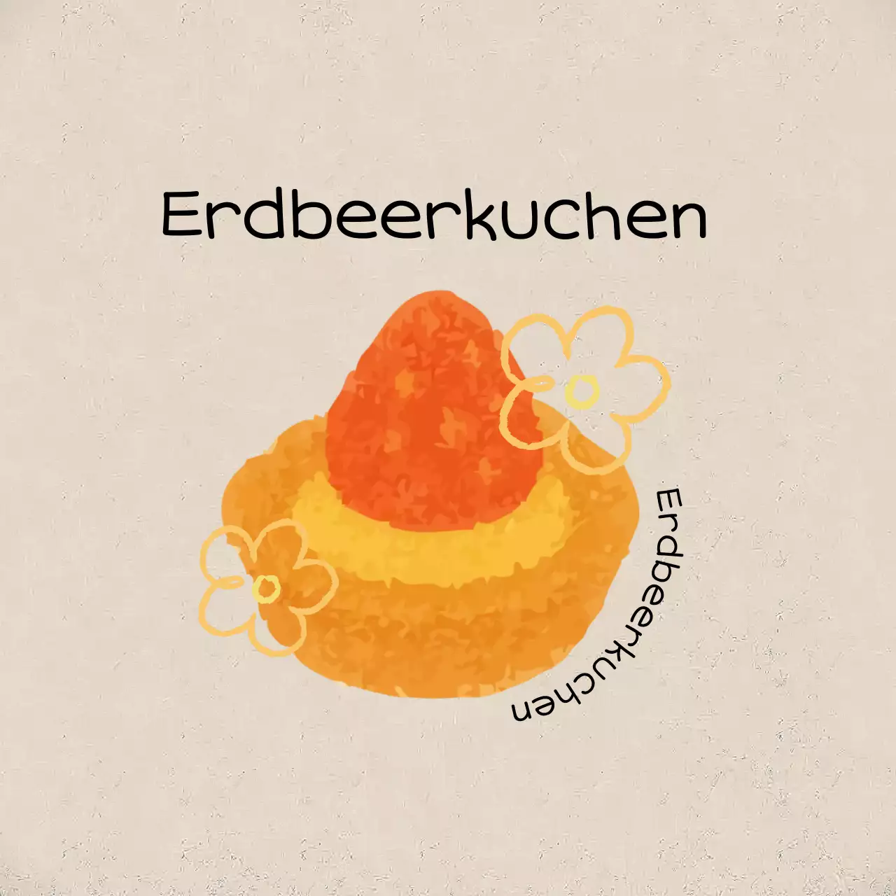 Beige einfache Bäckerei Sticker