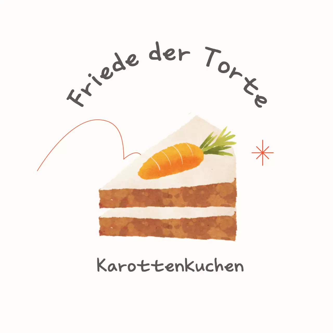 Elfenbeinfarbenes, einfaches Dessert-Logo