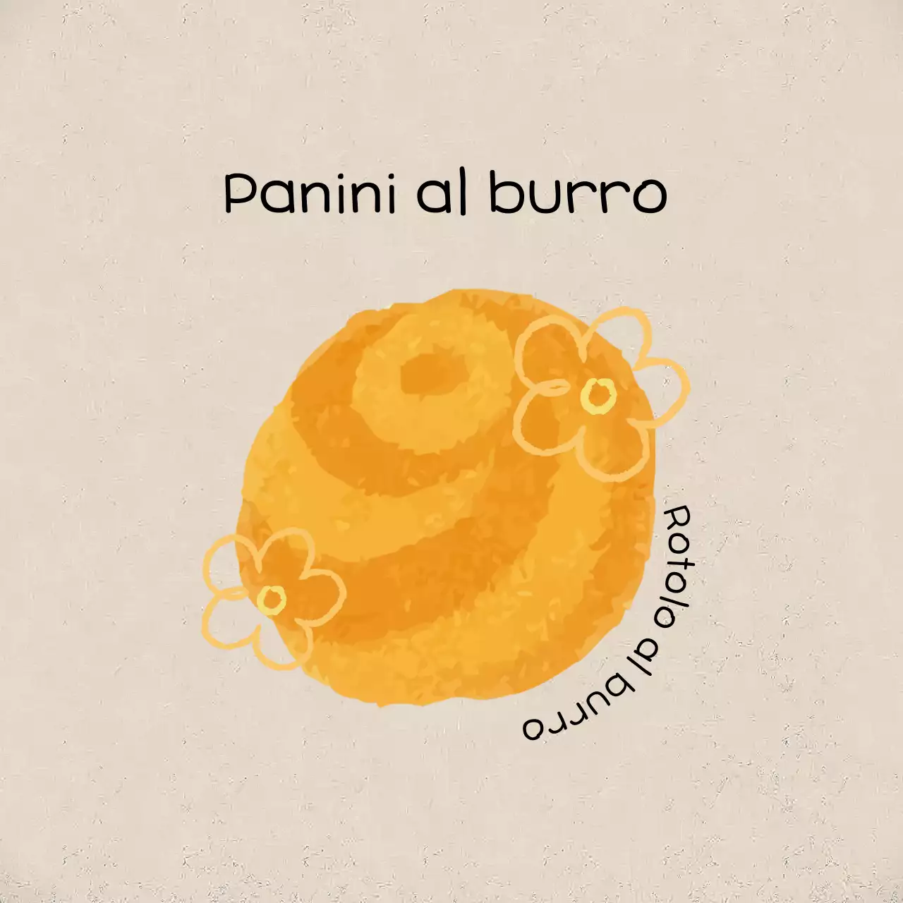 Adesivo beige semplice per panetteria