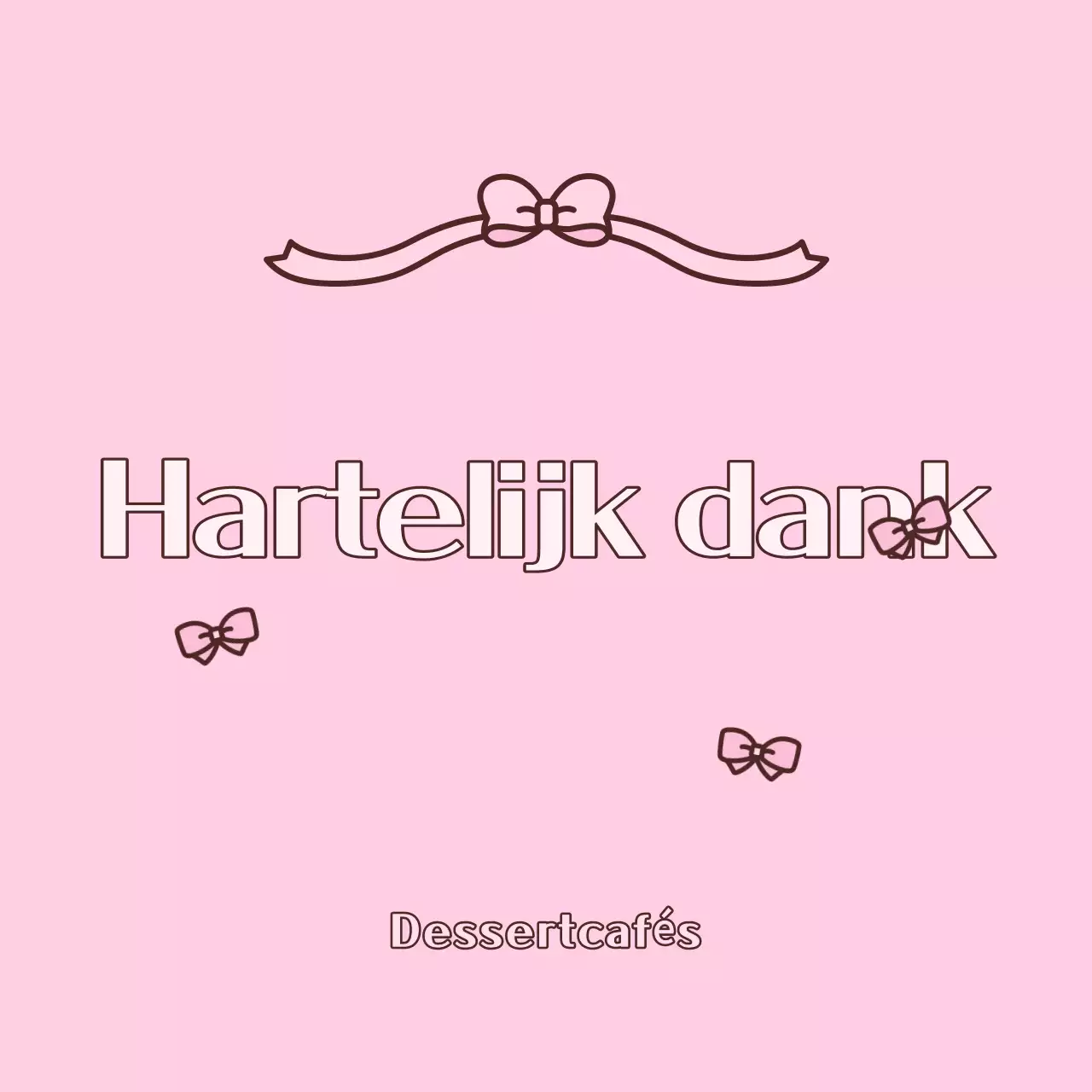 Roze baby bedankgroeten