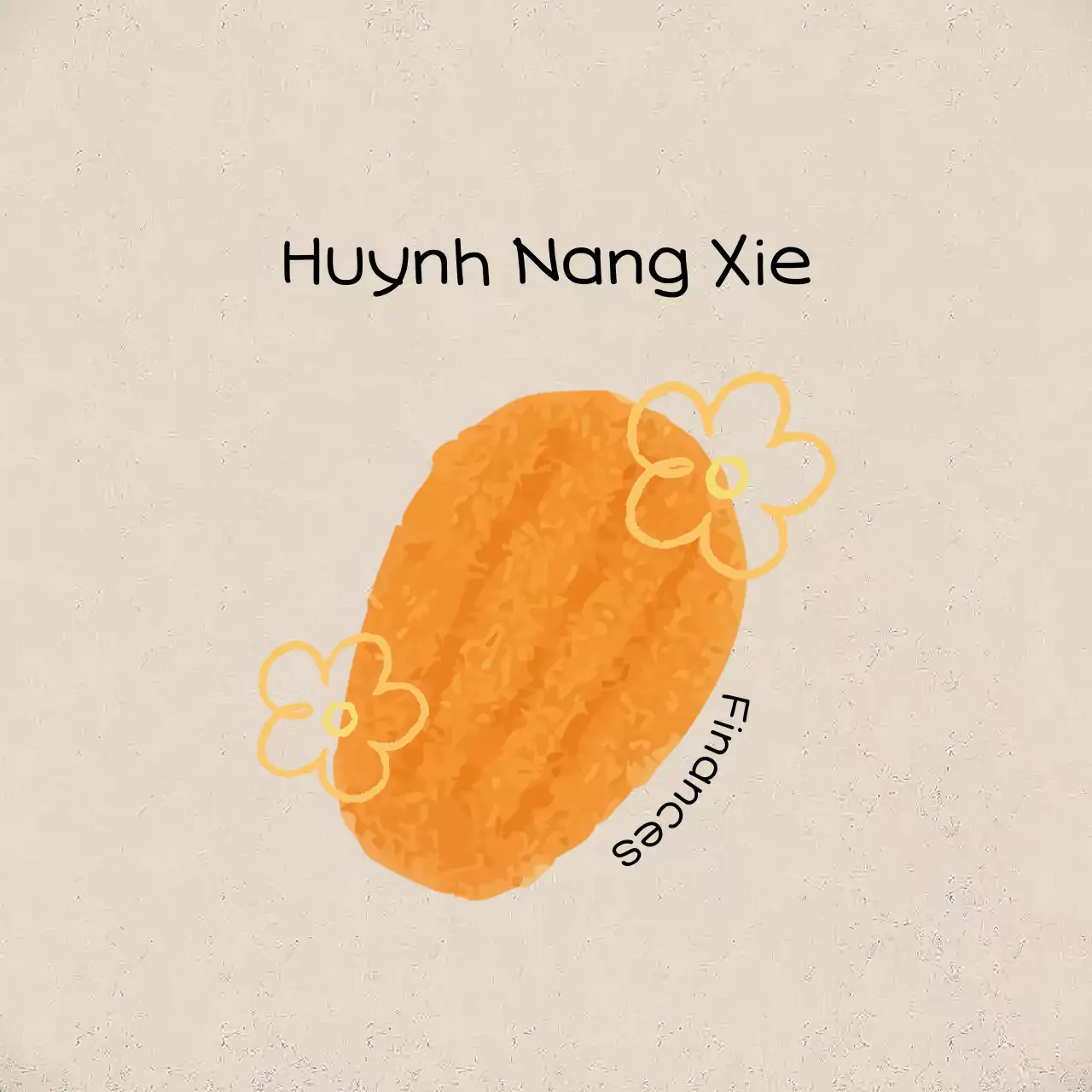 Autocollant de boulangerie simple beige