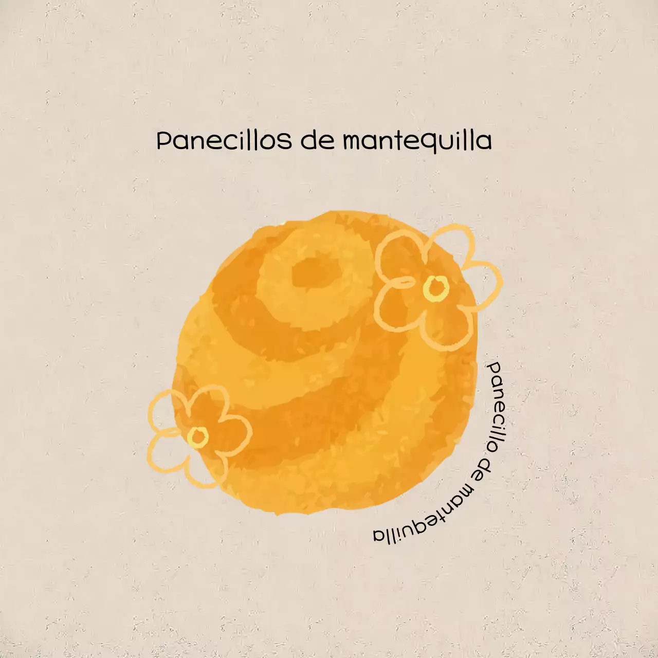 Pegatina de panadería sencilla beige