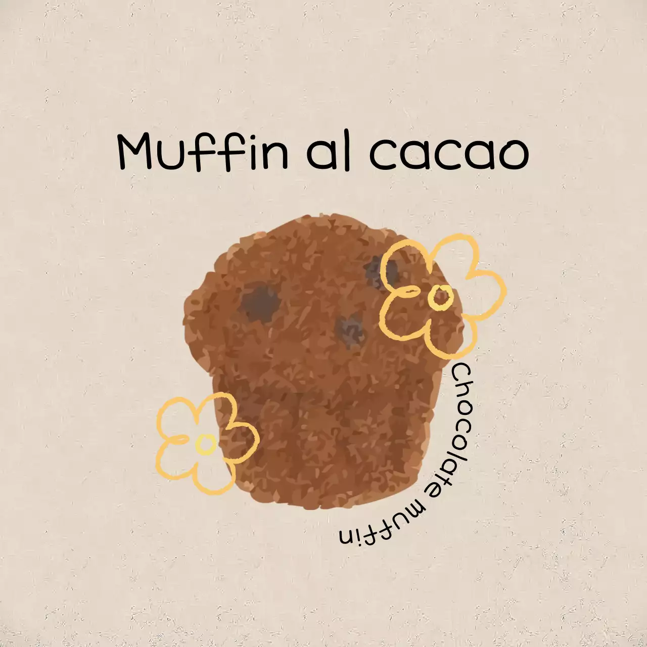 Adesivo beige semplice per panetteria