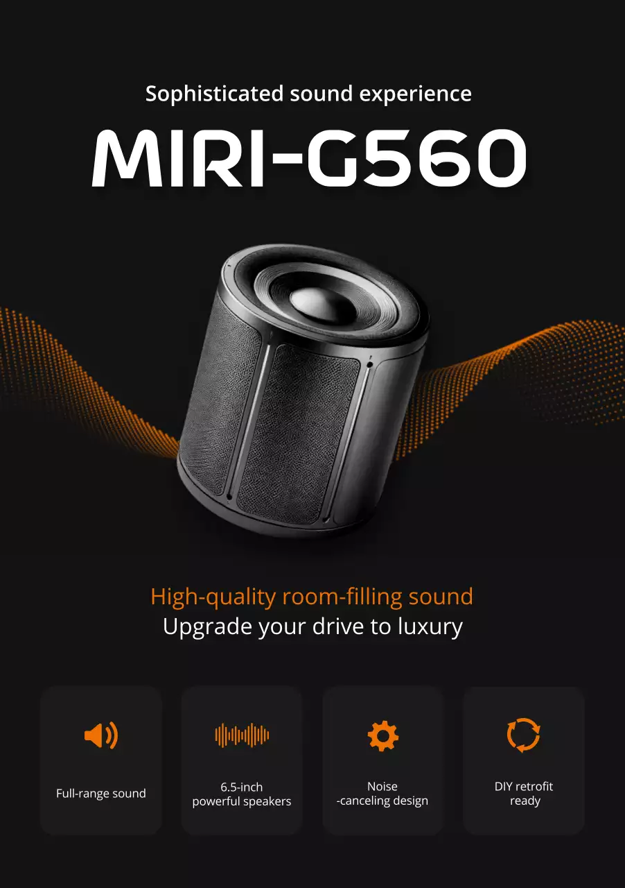 promosi speaker modern hitam