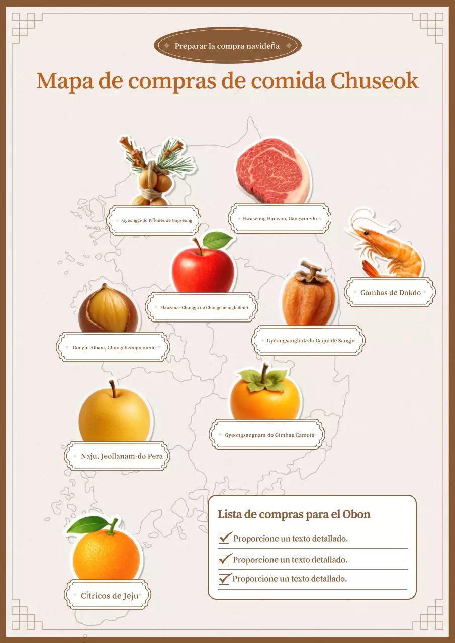 Guía de ingredientes del tradicional Chuseok beige