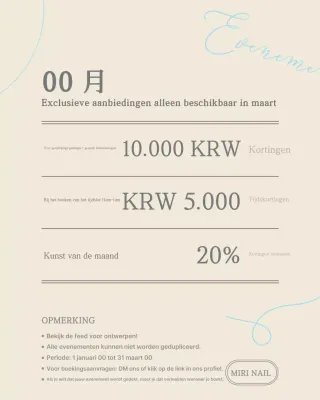 Beige Eenvoudige Evenementengids