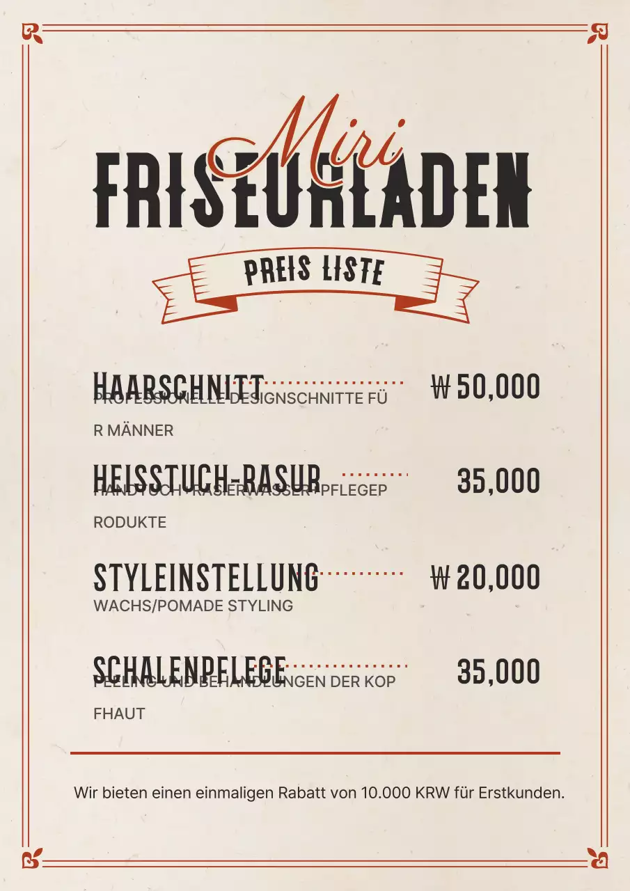 Beige Vintage Barbershop Guide