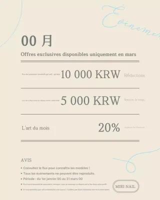 Guide d'événements beige simple