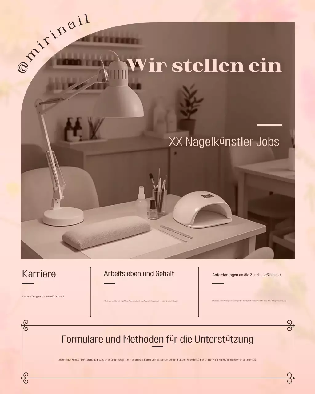 Beige Moderne Stellenausschreibung