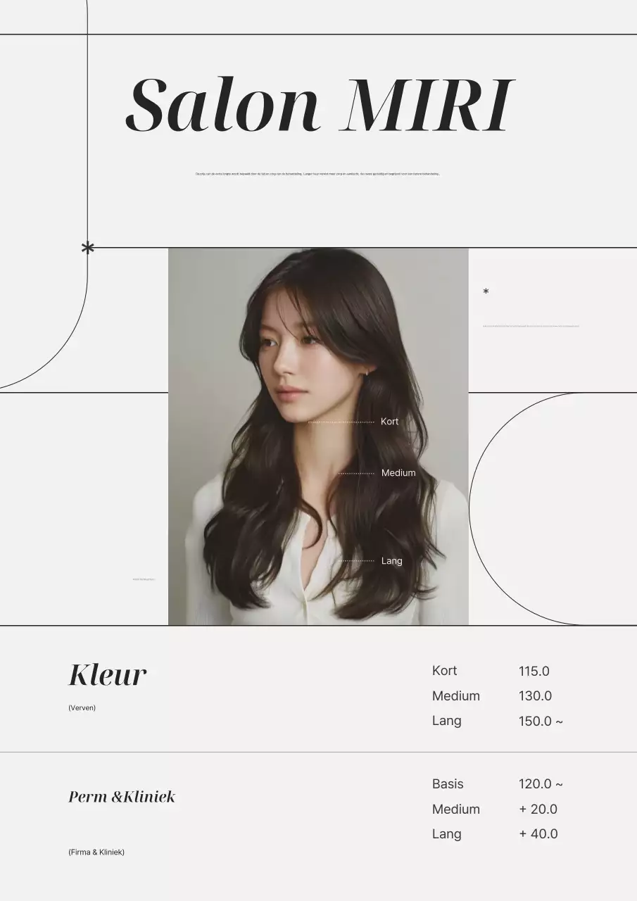 Advertentie voor grijs modern kapsel