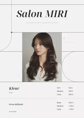 Advertentie voor grijs modern kapsel