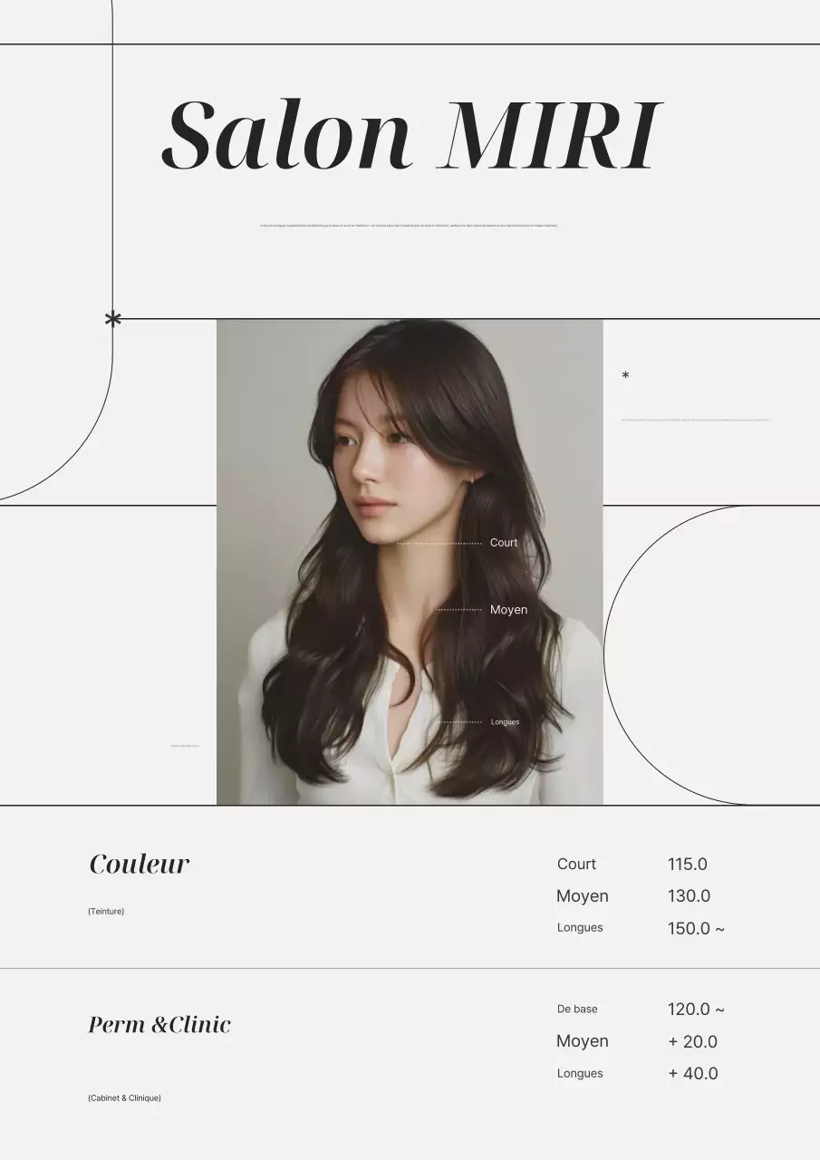 Publicité pour une coiffure moderne grise