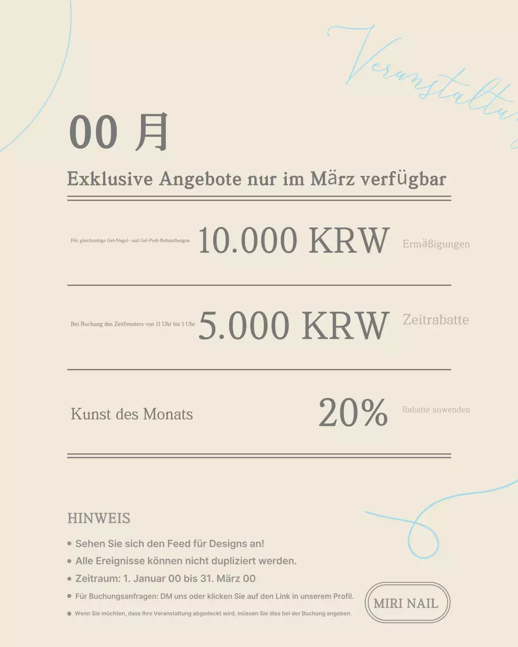 Beige Simple Event Guide