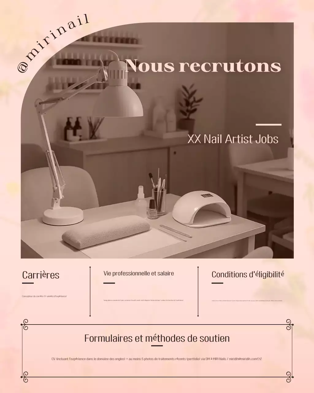 Offre d'emploi beige moderne